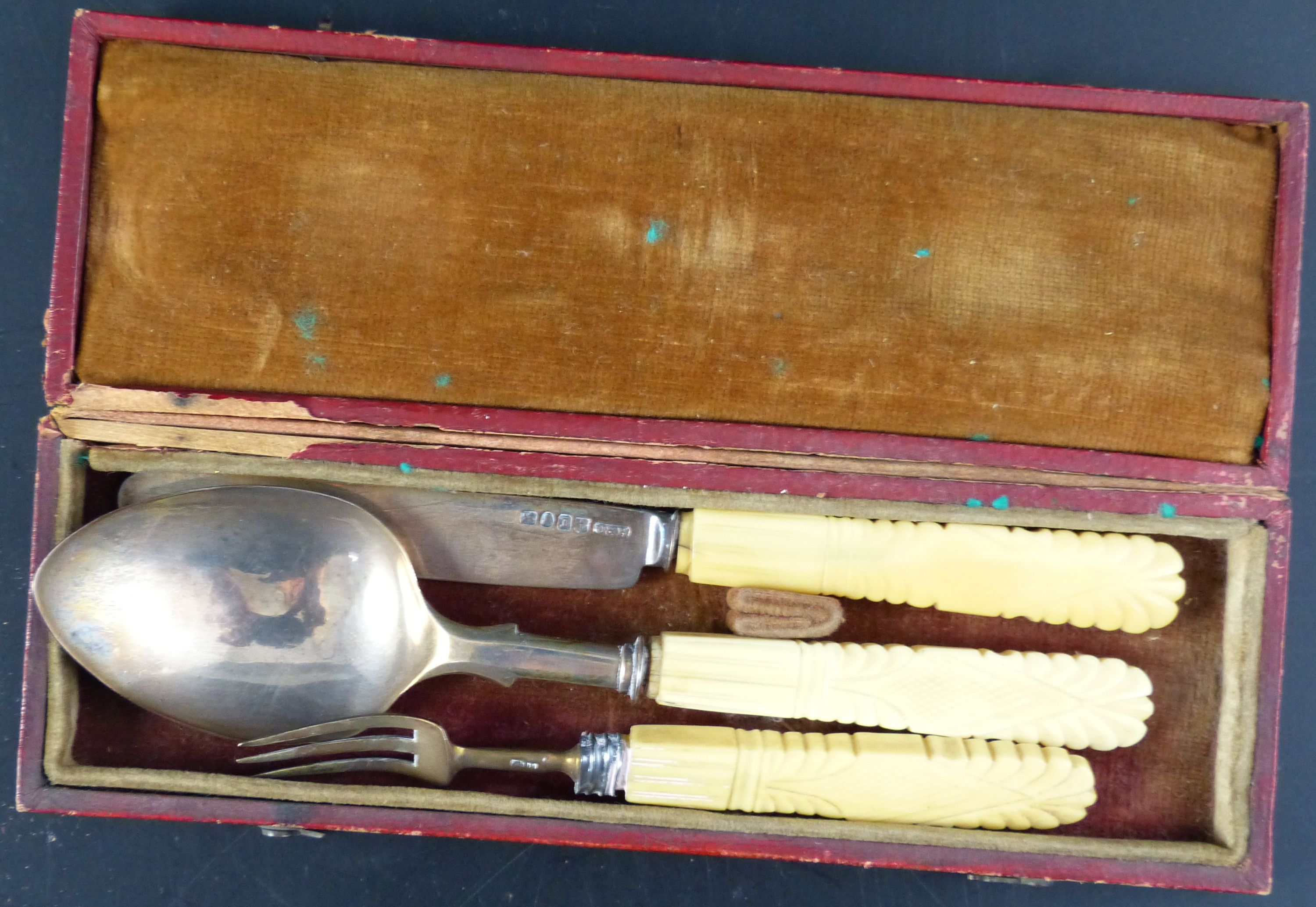 Mixed silver and plated cutlery